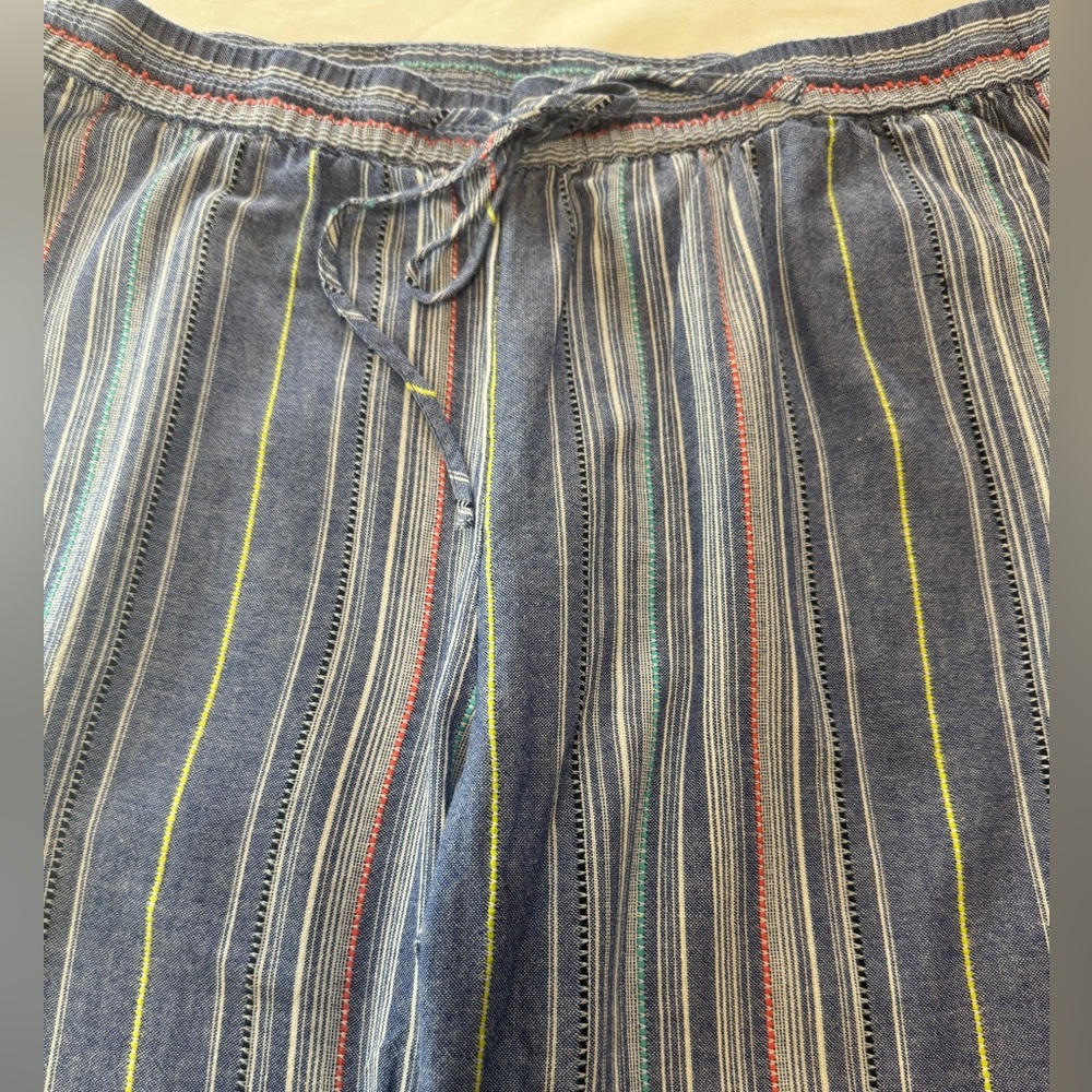 Charter Club Navy Striped Men’s Sweatpants with Multicolor Pinstripes - Picture 4 of 6